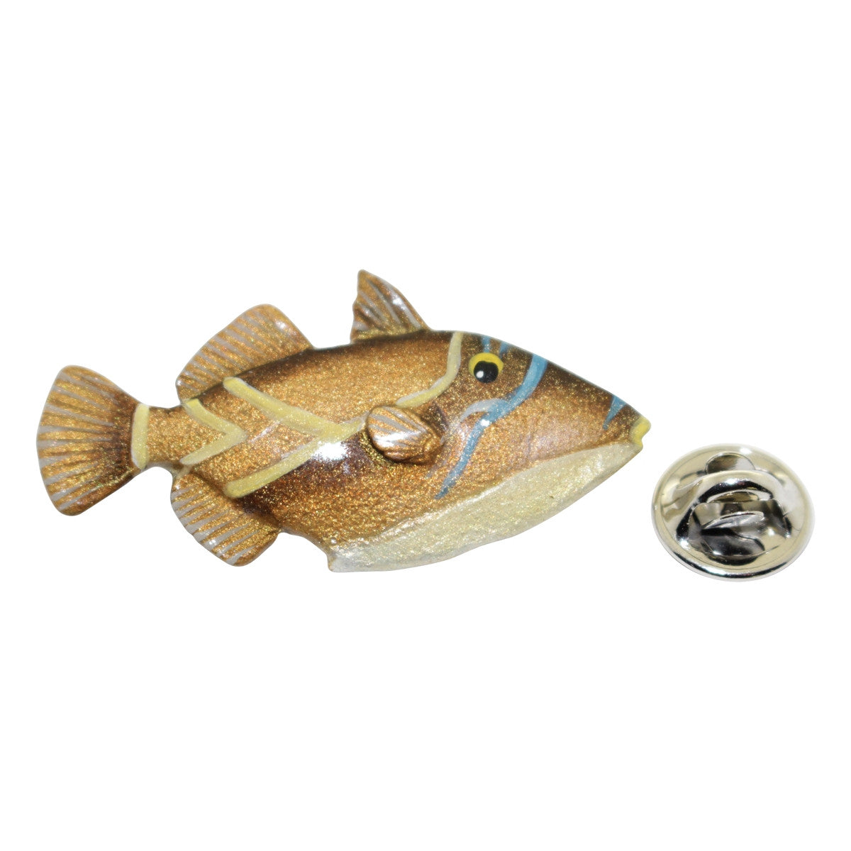 Triggerfish Pin ~ Hand Painted ~ Lapel Pin ~ Hand Painted Lapel Pin ~ Sarah's Treats & Treasures